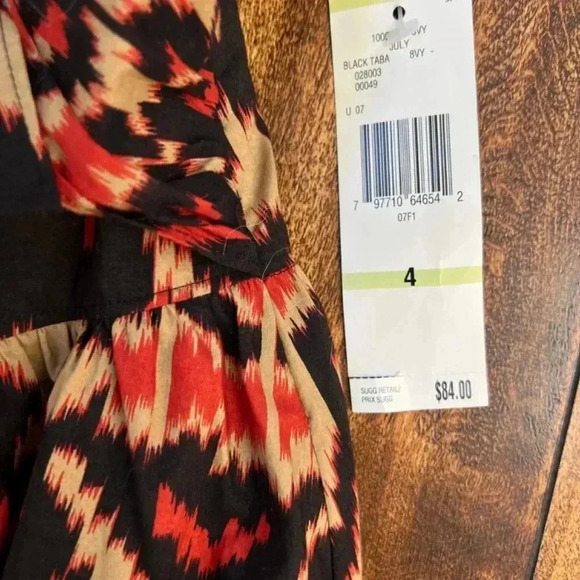 NWT Jones New York  Printed Skirt With Tie Sash 4 - Picture 7 of 11